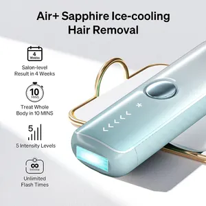New Design Home Use Ice Cooling Sapphire IPL Hair Removal Device Diode Laser Hair Remover Machine
