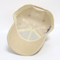 Gorra de béisbol de pana de 5 paneles para hombre, gorra de béisbol con bordado elevado en 3D personalizado, estilo de marco, algodón estructurado, deportes para correr