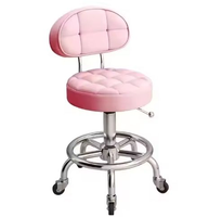 Chaise de bureau de médecin de haute qualité tabouret de laboratoire tabouret rond pivotant tabouret de Salon réglable en hauteur avec dossier