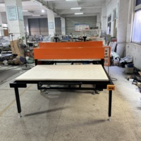 Presse à chaud hydraulique double station grand format 120x150 cm pour sublimation industrielle de tissus, 4ft 5ft