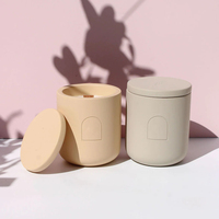 Pot en céramique de luxe avec logo personnalisé bougie parfumée en cire de soja pure huile végétale naturelle avec boîte-cadeau