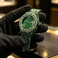 Montre de luxe pour homme avec moissanite VVS, montre mécanique automatique de haute qualité, montre-bracelet pour homme, livraison directe