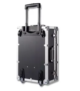 Toptan fiyat özelleştirilmiş tasarım mevcut su geçirmez tekerlekli çanta alüminyum uçuş çantaları