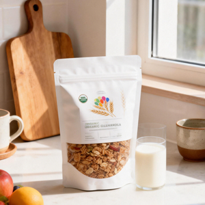 Bolsas personalizadas de pie con ventana y cremallera de papel de aluminio <span class=keywords><strong>para</strong></span> envasado de snacks, galletas, frutos secos y alimentos - Product Image 2