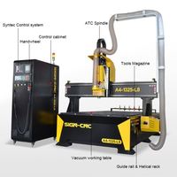 Mesin Router CNC ATC 3 Axis Profesional Warna Hitam Kuning untuk Pabrik Furnitur, Pengerjaan Ukiran Kayu, dan Pemotongan MDF