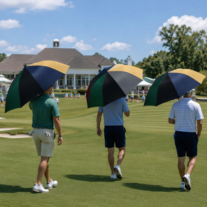 Custom Logo <b>Windproof</b> Golf <b>Umbrella</b> Large Size Automatic Open Double Canopy Fiberglass Frame Promotional Golf <b>Umbrella</b> Wholesale - Product Image 4