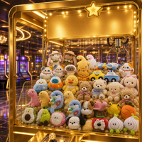 Peluches en coton PP de 8 pouces en gros pour machines à griffes, poupées animales douces, assortiment en vrac de peluches animales