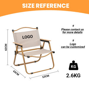 مجموعة كراسي قابلة للطي وطاولة خشبية صلبة للاستخدام الخارجي، معدات محمولة للتخييم والصيد - Product Image 4