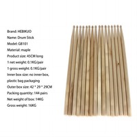 GB101 Fabrik Großhandel Individuelles Logo Top-Qualität Ahorn Drumsticks 5A/7A Hickory Holz Gummi Musikinstrument Zubehör