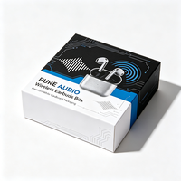 Caja de Embalaje de Cartón Blanco Impresa Personalizada para Auriculares Inalámbricos con Grabado y Logotipo Personalizado - Reciclable