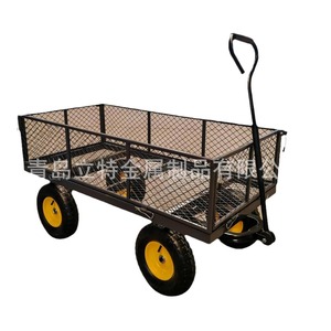 Qingdao Litet Metal Products Co., Ltd. Garden <b>Cart</b> Four Wheel Steel Mesh Durable <b>Tools</b> Transport - Product Image 1
