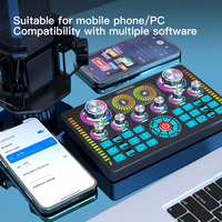 Équipement de Studio de podcast professionnel mélangeur Audio Usb carte son en direct externe avec changeur de voix d'effets de mélangeur DJ pour téléphone Pc