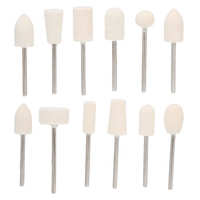 Outils de tête de meulage de laine de polissage d'ongles PEX 12 pièces/boîte mèches de ponçage de perceuse à ongles électrique