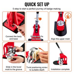 Db Bán Buôn 1 \ "25 Mm Nút <span class=keywords><strong>Maker</strong></span> Máy Của Nhãn Hiệu/Tự Động Cấp Huy Hiệu Pin Báo Chí Kit 500 Miễn Phí Các Bộ Phận Sử Dụng Điều Kiện - Product Image 5