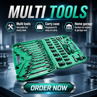 Kit d'outils de 37 pièces avec clés mixtes et douilles de 1/2 pouce, avec rallonges, pour les tâches domestiques et de réparation automobile