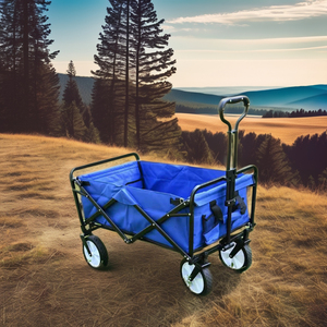 Wind Valley Anpassbarer OEM-unterstützter 4-Rad-Klappwagen aus Edelstahl Tragbarer Outdoor-Camping wagen für Werkzeuge - Product Image 5