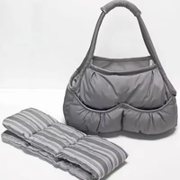 Sac de transport pour animaux de compagnie pliable, moderne, classique et luxueux, avec boutons, portable, carré, imperméable, confortable, avec coussin intérieur réglable