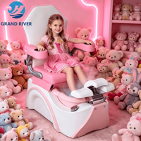 Fauteuil de pédicure réglable pour enfants Grandriver, fauteuils de pédicure de luxe, fauteuil de pédicure électrique rose Thera Mist pour enfants