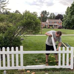 3ft H x 6ft B Hekwerkset Wit Vinyl Schutting Eenvoudige Installatie Buitenhek voor Achtertuin of Patio DIY Decoratief Hekwerk - Product Image 2