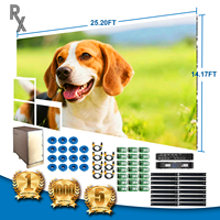 Écran LED d'affichage vidéo mural grand format intérieur RX 4K clé en main, couleur intégrale P2.5, haute fréquence de rafraîchissement, série ND, HDR10+, garantie 5 ans