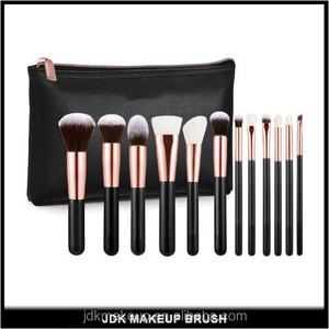 Professionnel De Luxe Vintage En Or <span class=keywords><strong>Rose</strong></span> 12 <span class=keywords><strong>pc</strong></span> Haute Qualité Doux Maquillage Brosse Ensemble avec pochette de voyage - Product Image 2