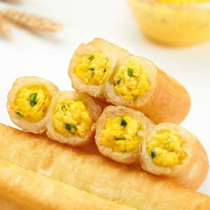 แท่งเสียบขนมปังที่เต็มไปด้วยไข่ทำไว้ล่วงหน้าสำหรับการจัดหาร้านอาหารอาหารเช้าแบบจีนทอดพร้อมถุง800กรัม - Product Image 2