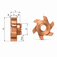 Porte-outil à disque trois faces pour fraise à rainurer CNC indexable, compatible avec les plaquettes MPHT06 08 12, pour le rainurage en centre d'usinage