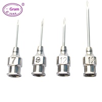 Aiguilles vétérinaires en acier inoxydable York (YORK) de haute qualité, modèle HGZT015, pour porcs, bovins, moutons, 10 pièces, Chine