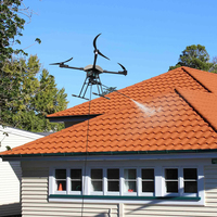 Grands panneaux solaires à charge utile Drones de nettoyage de façade de bâtiment Windows Drone de nettoyage à haute efficacité
