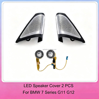 Autowellus pour Série 7 G11 G12 2016-2022 Nouvel ensemble de couvercles lumineux pour haut-parleurs de tweeter audio, en maille métallique pour tableau de bord avec lampes LED