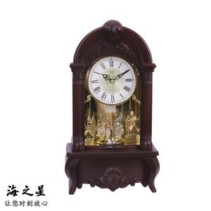 Vintage Style <b>Table</b> Clock Rectangular Shape Single Sided Hourly Chime Musical Home Use Grandfather Clock <b>Decor</b> - Product Image 4