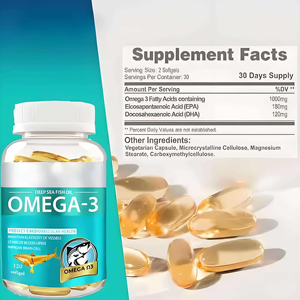Capsules d'huile de poisson des grands fonds d'océan Omega 3, marque privée, certifiées <span class=keywords><strong>EPA</strong></span> <span class=keywords><strong>DHA</strong></span>, biologiques, sans gluten, naturelles, 120 unités - Product Image 4