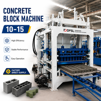 Machine de fabrication de blocs de béton entièrement automatique QT10-15, équipement hydraulique pour briques de ciment emboîtables et pavés creux