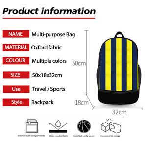 Sac à bandoulière de basketball avec logo personnalisé, sac à dos de football avec logo, sac à bandoulière de sport, sac à dos de tennis, sac à bandoulière de football - Product Image 3