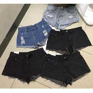 Shorts de Verano para <span class=keywords><strong>Mujer</strong></span>, Cintura Alta, Color Sólido, Shorts de Mezclilla Casuales, Estilos Surtidos - Product Image 3