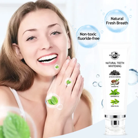 Dentifrice en Mousse Blanchissant Naturel Végétalien Riche en Minéraux au Charbon Actif et aux Herbes, Sans Fluorure, en Gros
