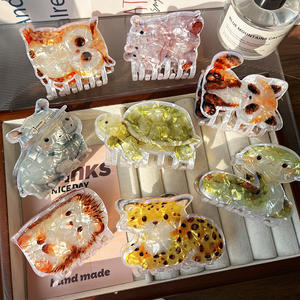 AITONG 2025 Nuevo Pasador de <span class=keywords><strong>Pelo</strong></span> con Diseño de Tiburón para Mujer - Diseño de Animal de Dibujos Animados de <span class=keywords><strong>Shiba</strong></span> <span class=keywords><strong>Inu</strong></span> y Corgi Rizado - Product Image 1