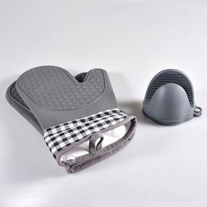 Oven Mitts and Kitchen Glove Sets Heat Resistant Silicone Heavy Duty Cooking Gloves and <b>Mini</b> Pinch Oven Mitt for Kitchen Baking - Product Image 5