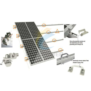Pied de solaire photovoltaïque Landpower - Surface anodisée - Résistance au vent 60 m/s - Résistance à la neige 1,4 <span class=keywords><strong>KN</strong></span>/m² - Product Image 4