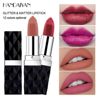 HANDAIYAN — rouge à lèvres scintillant et soyeux mat, Tube carré de luxe, cosmétique, brillant et luxueux