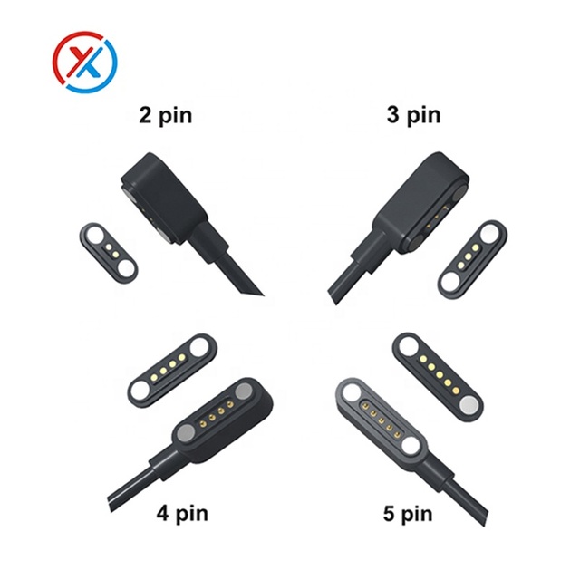 Factory Direct 2 3 4 5 Pin Magnetic Usb Connector Power Charger 2.5mm Pitch Magnetic Pogo Pin Cable Connector
