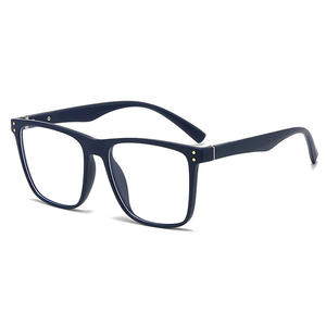 แว่นตาป้องกันแสงสีฟ้าทรงสี่เหลี่ยมสไตล์พังก์ น้ำหนักเบา ขาแว่นแบบสปริง TR90 สายไหม ใช้ได้ทั้งชายและหญิง เหมาะกับทุกใบหน้า - Product Image 5