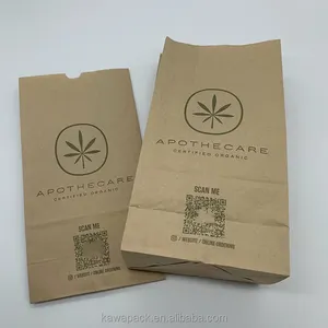 Cartoon Pattern Disposable Kraft Paper Packaging Food Bags With Custom Logo