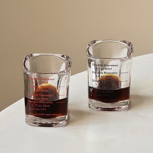 पैमाने के साथ 2 औंस वर्ग मोटी नीचे ग्लास शॉट कप, 60 मिलीलीटर एस्प्रेसो मापने वाला कप कॉफी की दुकान बेकरी थोक के लिए - Product Image 5