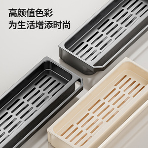 Draining Rack With Tray Square Hanging Sink Storage Organizer For Dish Soap Sponges And Cloths Household Kitchen Essential - Product Image 3