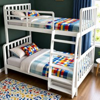 Cama litera doble para niños y adultos, alta y baja, de acero, moderna, minimalista, personalizable con almacenamiento