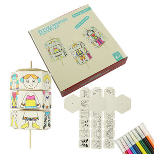 بيع بالجملة ديي الدورية اللوحة الورقية السداسية المنشور الملابس تغيير اللعبة ألعاب تعليمية للأطفال - Product Image 1