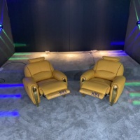 Luxuriöses Modernes Echtleder-Elektrisches Relaxsofa mit Massagefunktion für Zuhause & Hotel zur Nutzung im Heimkino