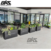 Aluminium Grandes Fournitures de Jardin Pots Jardinières Boîte en Métal Maison Décorative Produits Smart Home pour Café Restaurant Avec Treillis