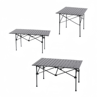 Table pliante en métal légère, réglable, portable, durable et moderne pour le camping et les pique-niques, idéale pour les hôtels et la restauration.